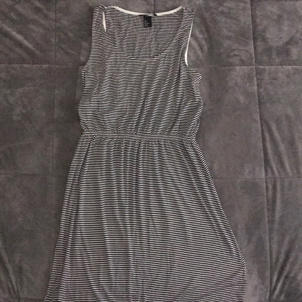 Black and white stripped dress